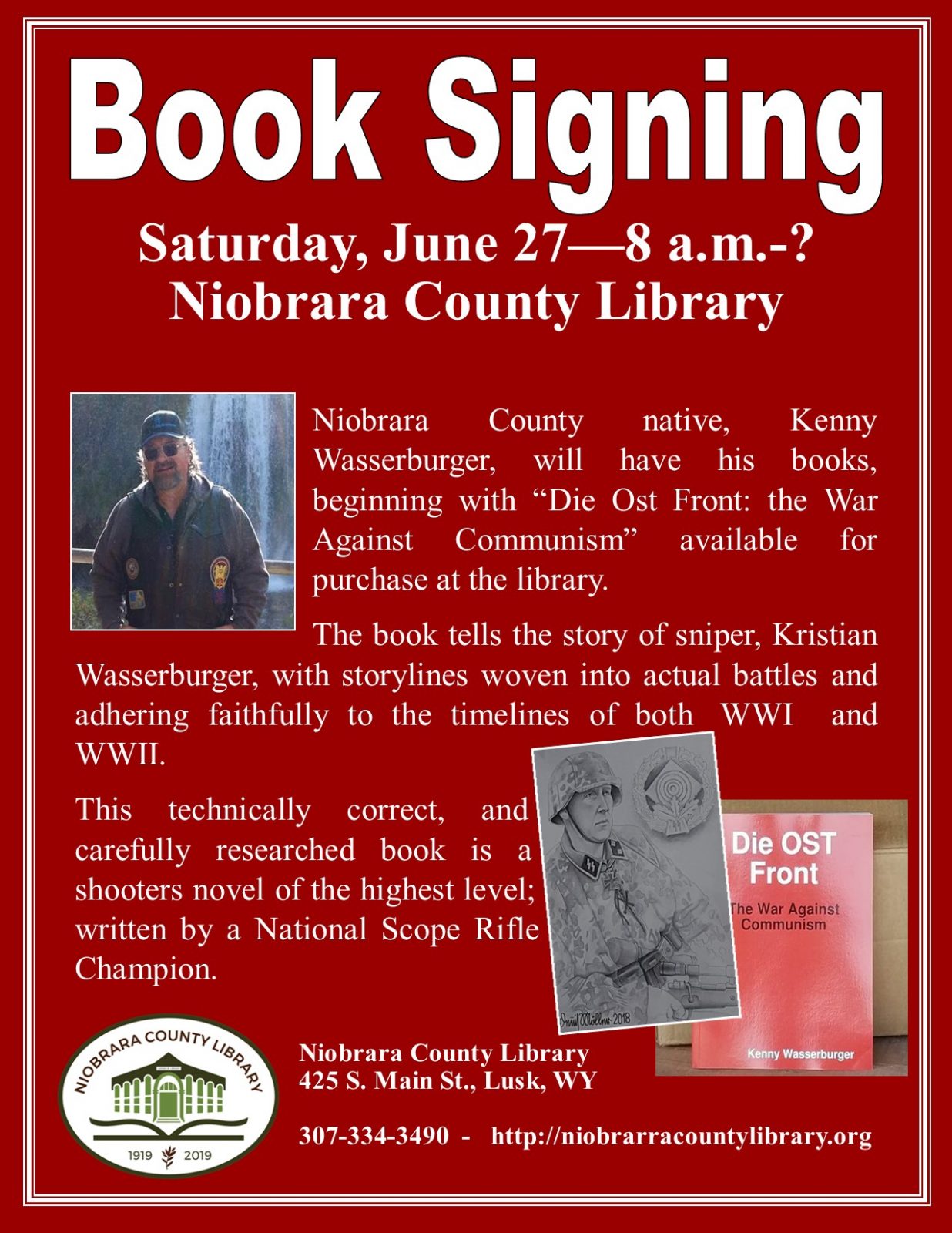 Kenny Wasserburger Book Signing Niobrara County Library