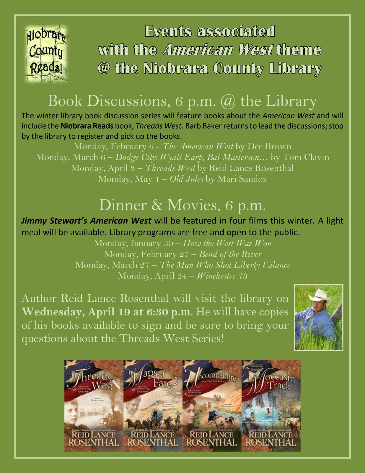 Niobrara County Reads Reid Lance Rosenthal! Niobrara County Library